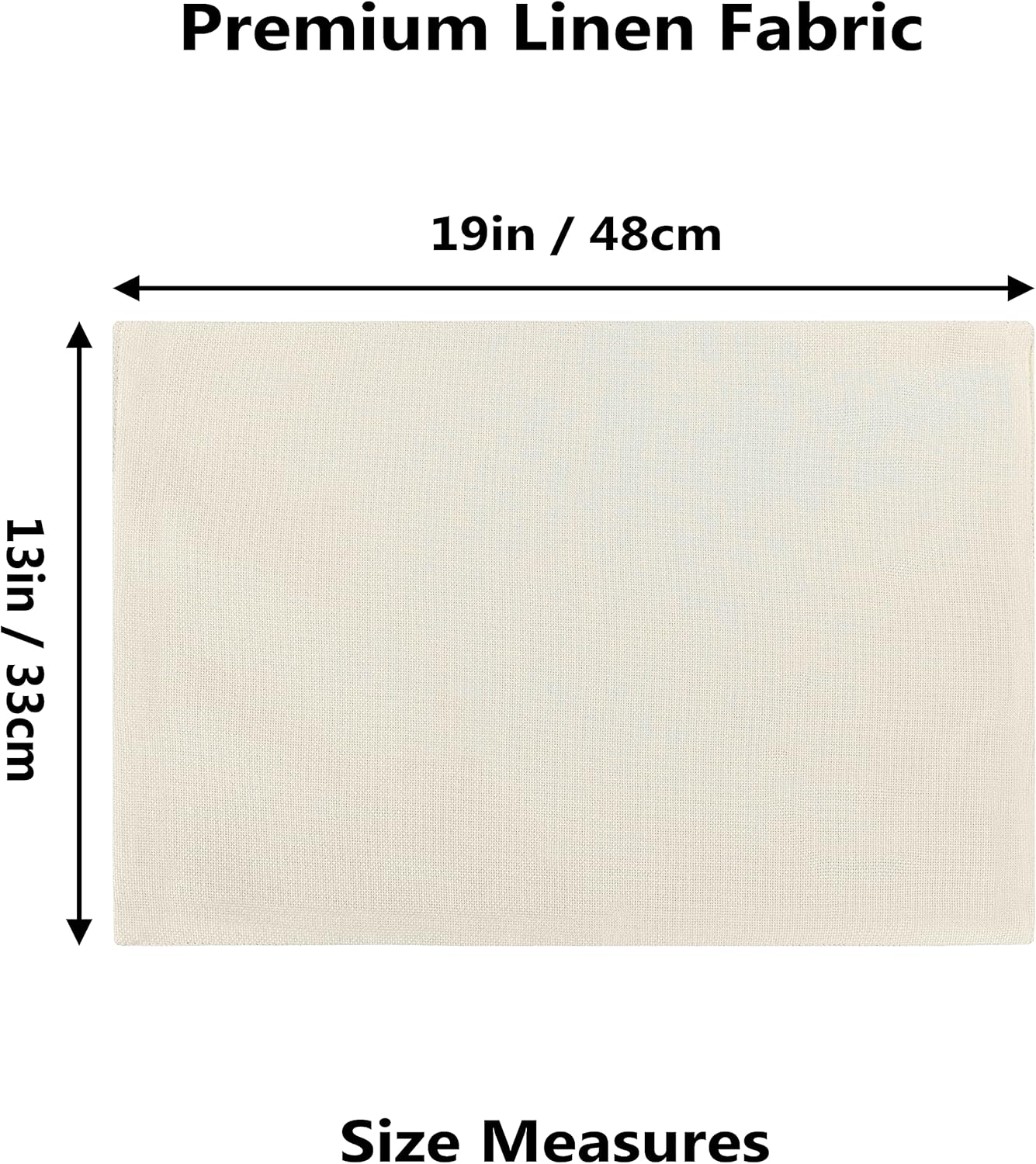 Home Brilliant Placemats Set of 4 Dining Table Placemat Washable Place Mats, 13 x 19 inches, Cream
