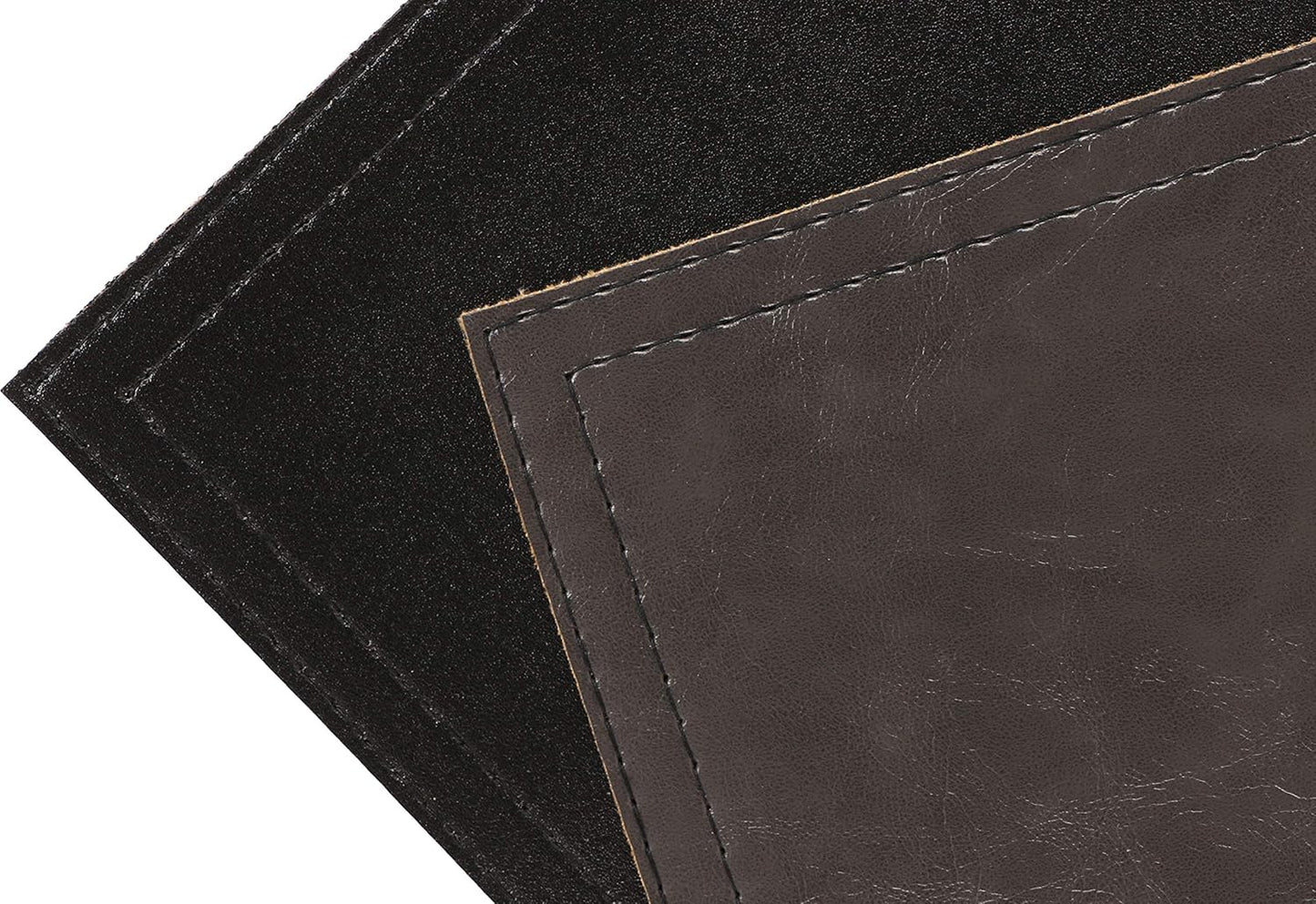 Waterproof PU Placemats, Faux Leather Dinging Table Mat, Set of 6, Easy to Wipe Off Scrub Vinyl Mat, Heat & Stain Resistant for Office Conference Table, Home Decor G Graphite Grey