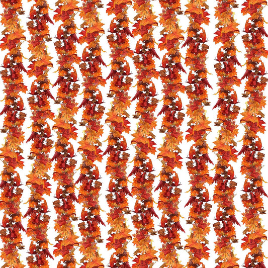 CQURE 20 Pack Fall Leaf Garland, Total 118Ft Artificial Fall Vines Autumn Garland Fall Maple Leaves Thanksgiving Decor for Home Wedding Fireplace Party