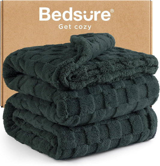 Bedsure GentleSoft King Size Blanket for Bed - Super Soft Cozy Blankets for Women Men Girls, Large Fuzzy Fleece Throw for Bedroom Decor, Mallard Green,108x90 Inches