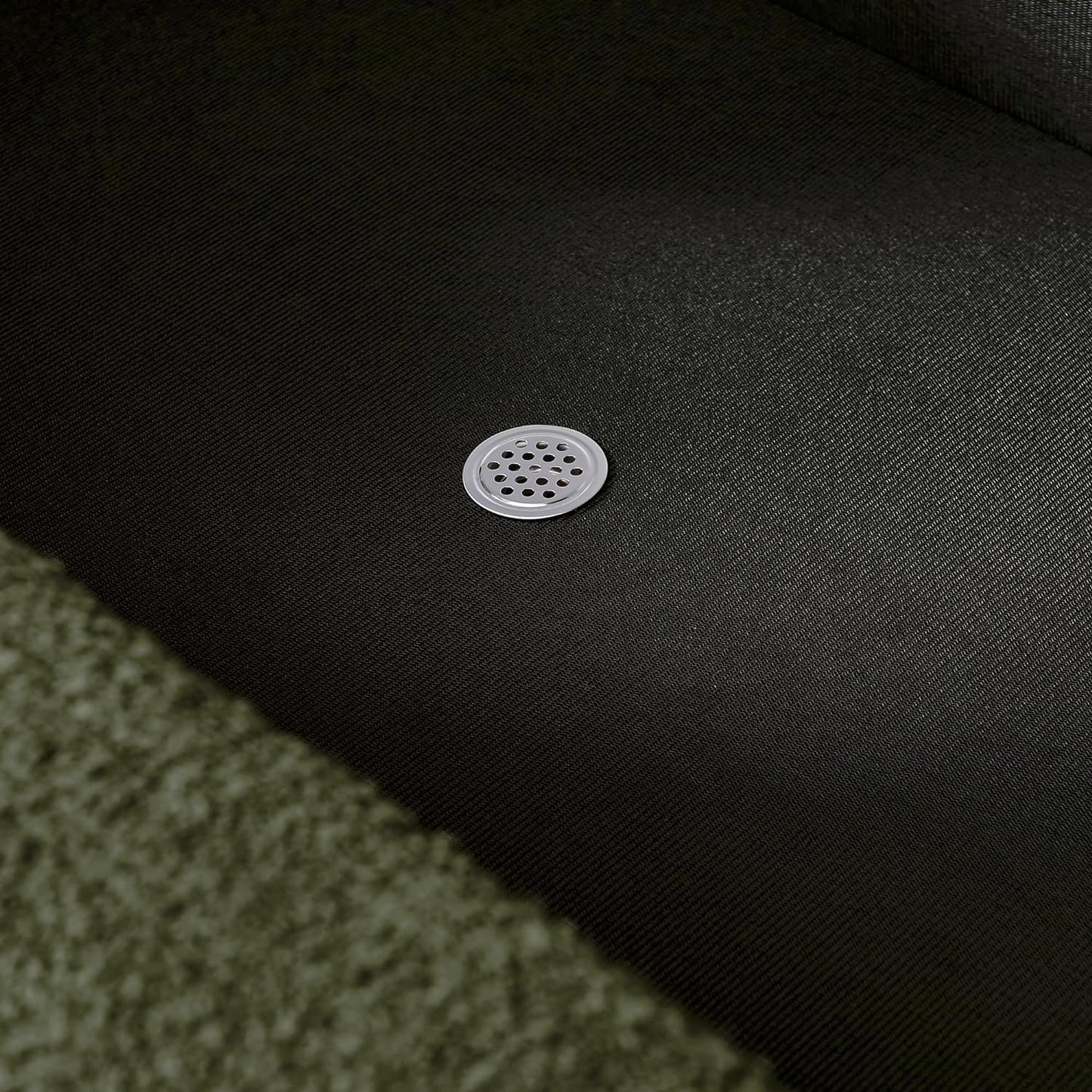 Oval Storage Bench 43.5" Linen Fabric Upholstered Entryway Bench with Solid Wood Legs Ottoman Bench Indoor Bench for Living Room/Bedroom/End of Bed/Entryway (Dark Green)