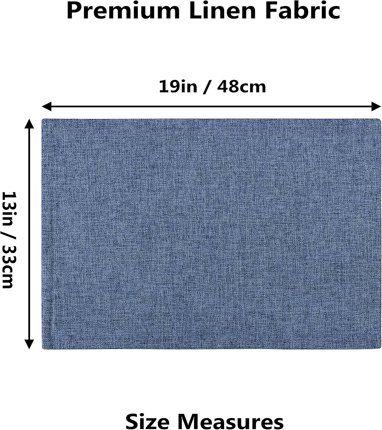 Home Brilliant Set of 6 Placemats Heat Resistant Dining Table Place Mats Kitchen Table Mats, Navy Blue